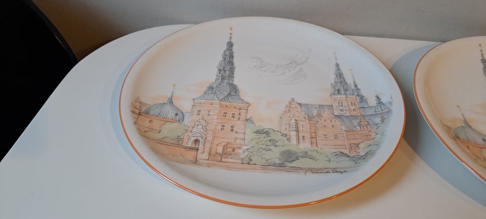 Porcelæn, Tallerkener, Mads stage. Frederiksborg slot