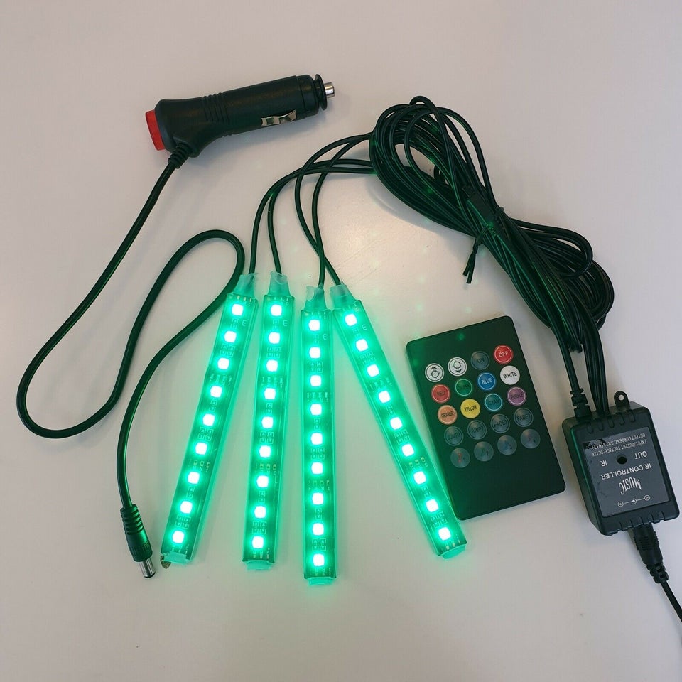 Lys og lygter, NY! 36 RGB LED Lydkontrol + Fjernbetjening