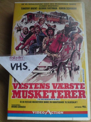 Komedie, Vestens værste musketerer (three musketeers of..) , instruktør Bruno corbucci, Auktion på V