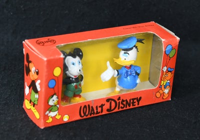 Legetøj, Walt Disney - original æske, To Walt Disney plasticfigurer fra 1960’erne i original æske. Æ
