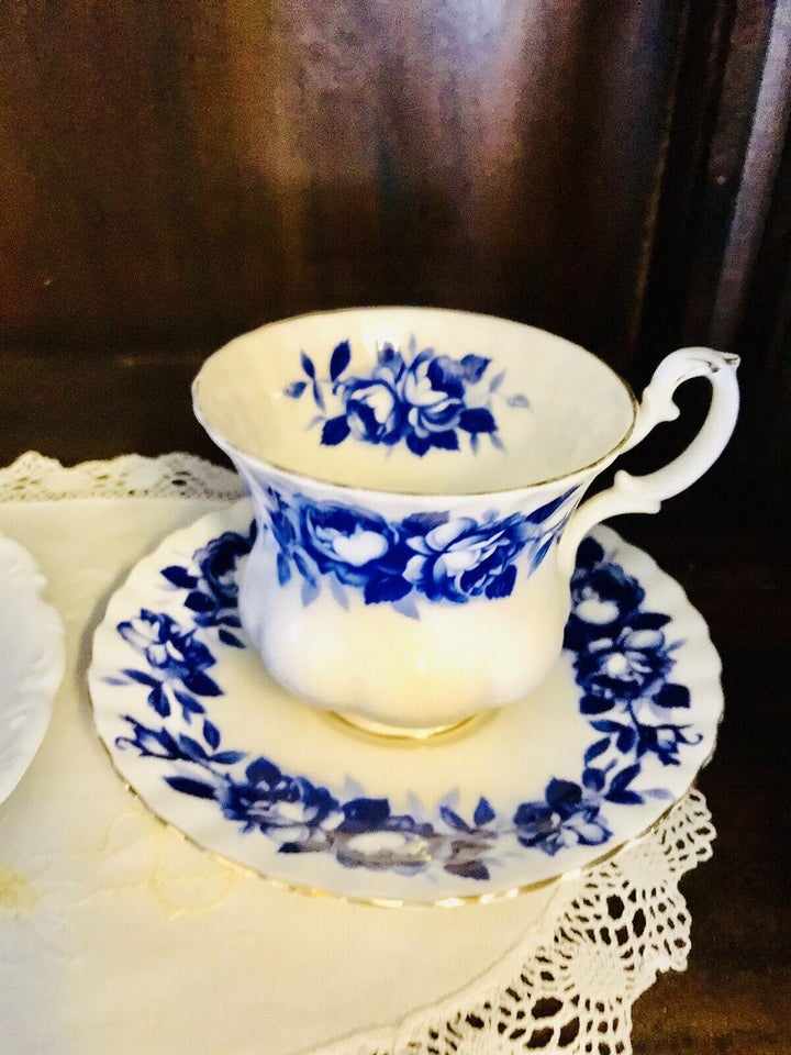 Porcelæn, kaffekop og kagetallerken , Royal Albert