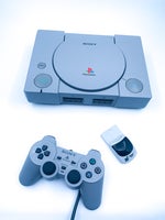 Playstation 1, PS1 med 1 controller og memory card