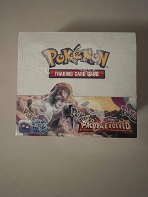 Samlekort, Pokemon Paldea Evolved, Paldea Evolved booster box i flot stand. Stram folie og ingen hul