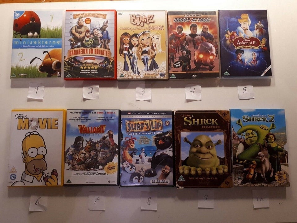 Diverse børne tegnefilm, DVD, tegnefilm
