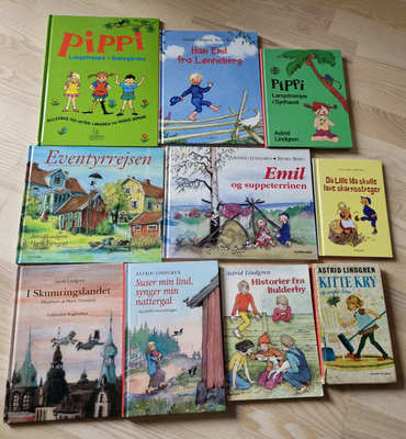 Astrid Lindgren bøger, Astrid Lindgren, Astrid Lindgren bøger, se prisen i teksten. Pæn stand.
Pippi