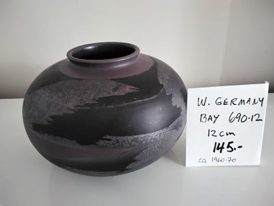 Keramik, VASE, WEST GERMANY BAY, To vaser fra WG VAY cav1960-70. Samme vase med forskellig dekoratio