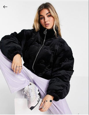 Vinterjakke, str. 36, Juicy Couture ,  Sort,  Velour ,  Ubrugt, Super flot  vinterjakke fra Juicy Co