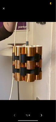 Anden arkitekt, arkitektlampe, . 
En loft pendel af kobber og og sort lakeret metal af Werner Schou 