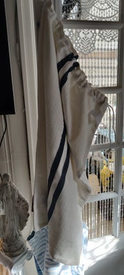 Vasketøjs sæk bomuld, Hvid med Blå stribe til vasketøj hynder puder 98x67 Ny