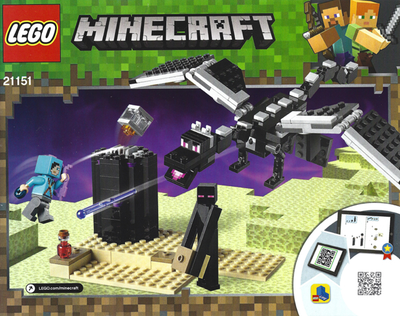 Lego Minecraft, 21151 The end battle
Komplet med byggevejledning, klodser og minifigurer. Æske i fin