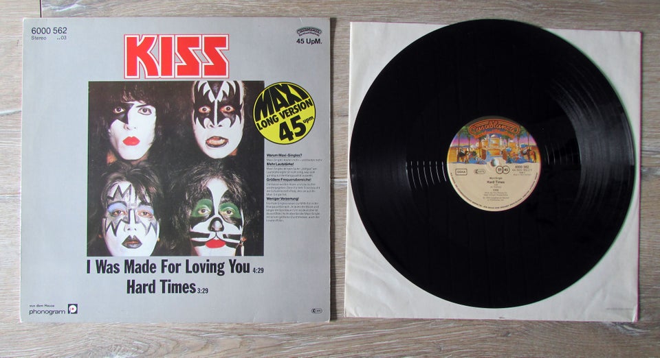 Maxi-single 12", KISS, I WAS MADE FOR LOVING YOU