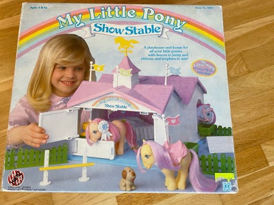 My Little Pony, Stald, heste og tilbehør, Fra 1980'erne i original æske. Alt originalt tilbehør medf