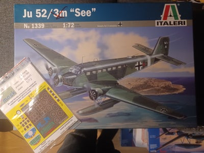 Modelfly, Italeri Ju 52/3m "See", skala 1/72, Mask sæt vedlagt.