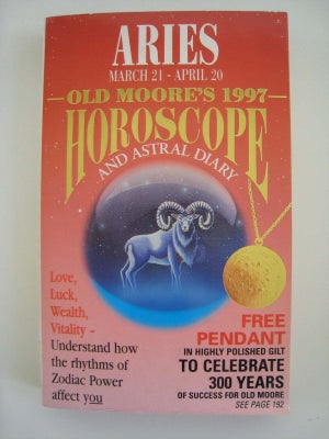 Aries old Moore's 1997 Horoscope, Old Moore's, emne: astrologi, Vædderen 1997, fin bog om vædderens 