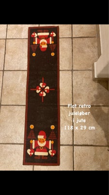 Retro juleløber, Flot retro juleløber i jute
-meget fin stand 
29 x 118 cm 
Afh 9460 Brovst eller se
