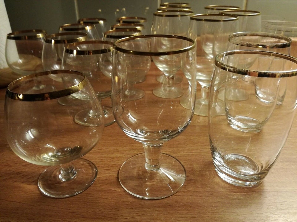 Glas, cognac- port- og sodavandsglas, andet