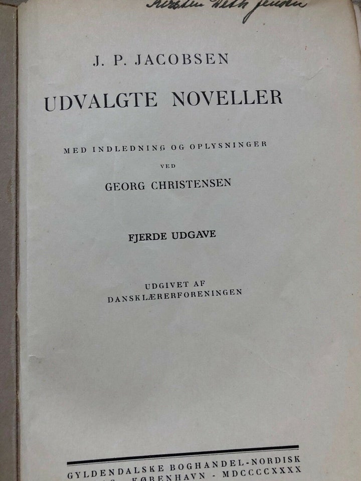Udvalgte noveller, J.P. Jacobsen , genre: noveller