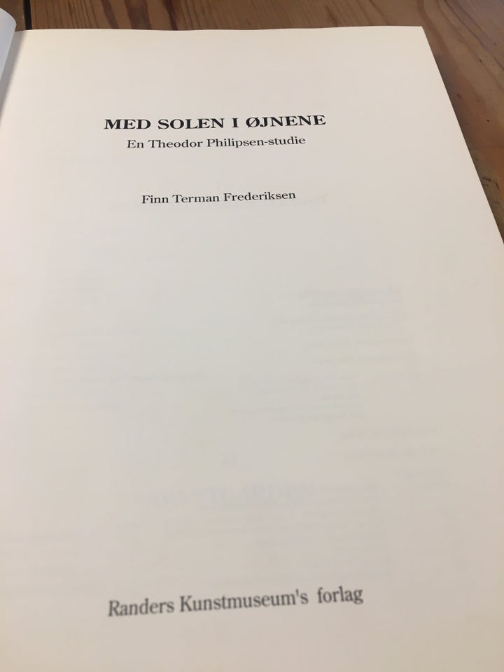 Med solen i øjnene, Finn Terman Frederiksen, emne: kunst og