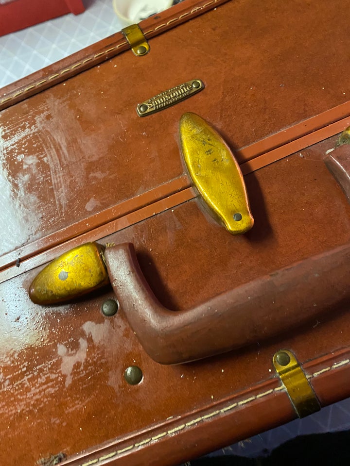 Vintages kuffert i læder