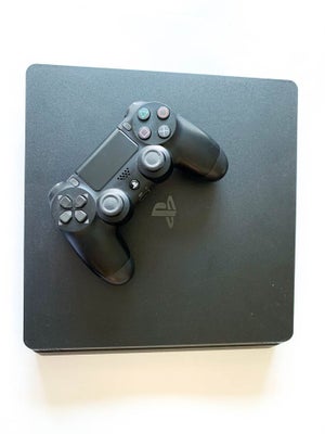 Playstation 4, PS4 Slim med 1 controller, PS4 Slim med 1 controller og alle nødvendige kabler

Konso