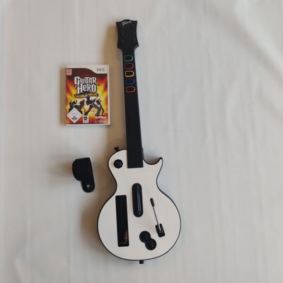 Nintendo Wii, God, Nintendo Wii guitar Hero, guitar gibson.
Inkl guitar Hero world tour spillet

Tes