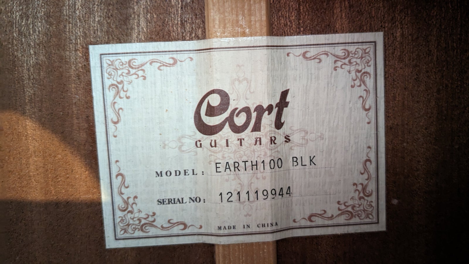 Andet, Cort Cort EARTH100 BLK