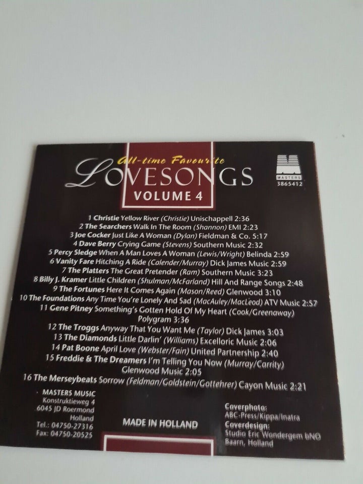 Various / Diverse: 5CD BOX : All time Favourite Lovesongs,