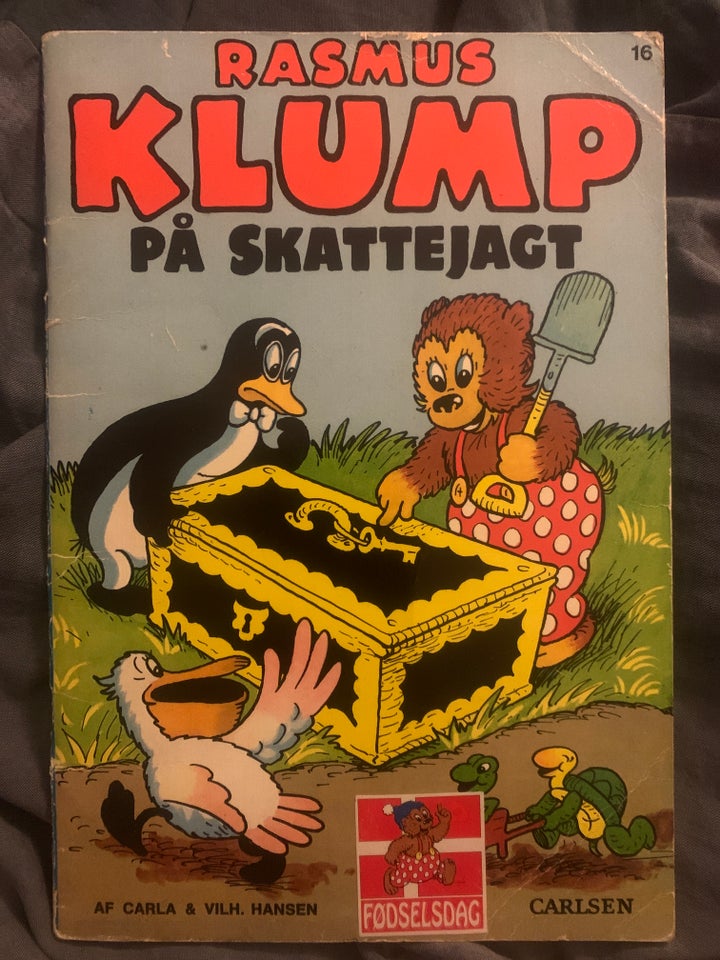 Rasmus klump på skattejagt , Tegneserie