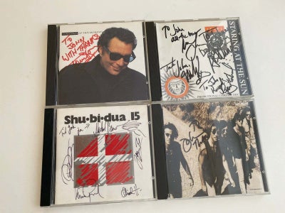 Autografer, Samling CD med originale autografer
Shu bi dua 15 …..250,-
Tom Jones…………450,-
 Bon Jovi…