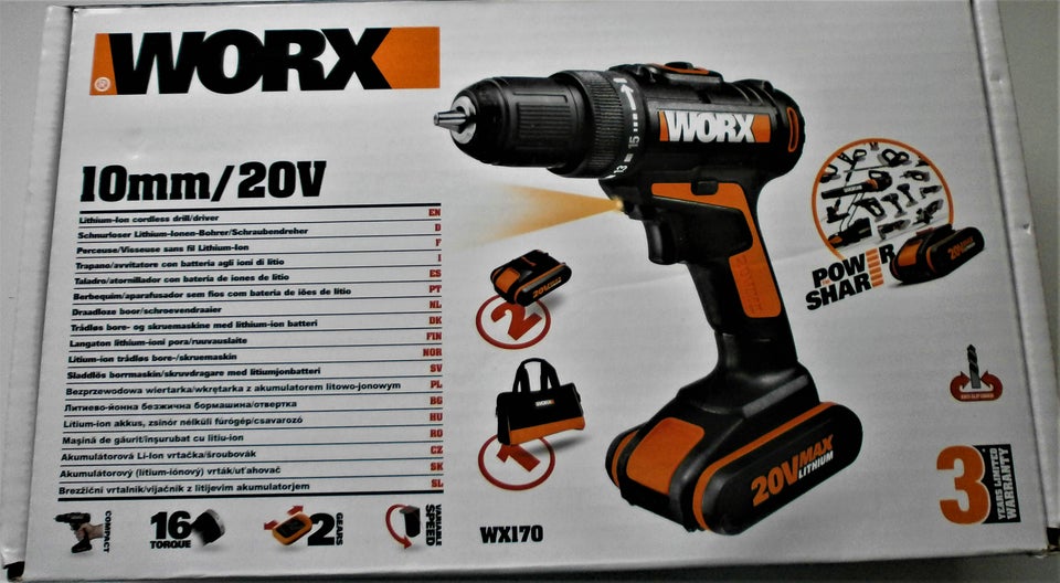 Tr dl s Bore og Skruemaskine WORX WX170 dba.dk K b og Salg