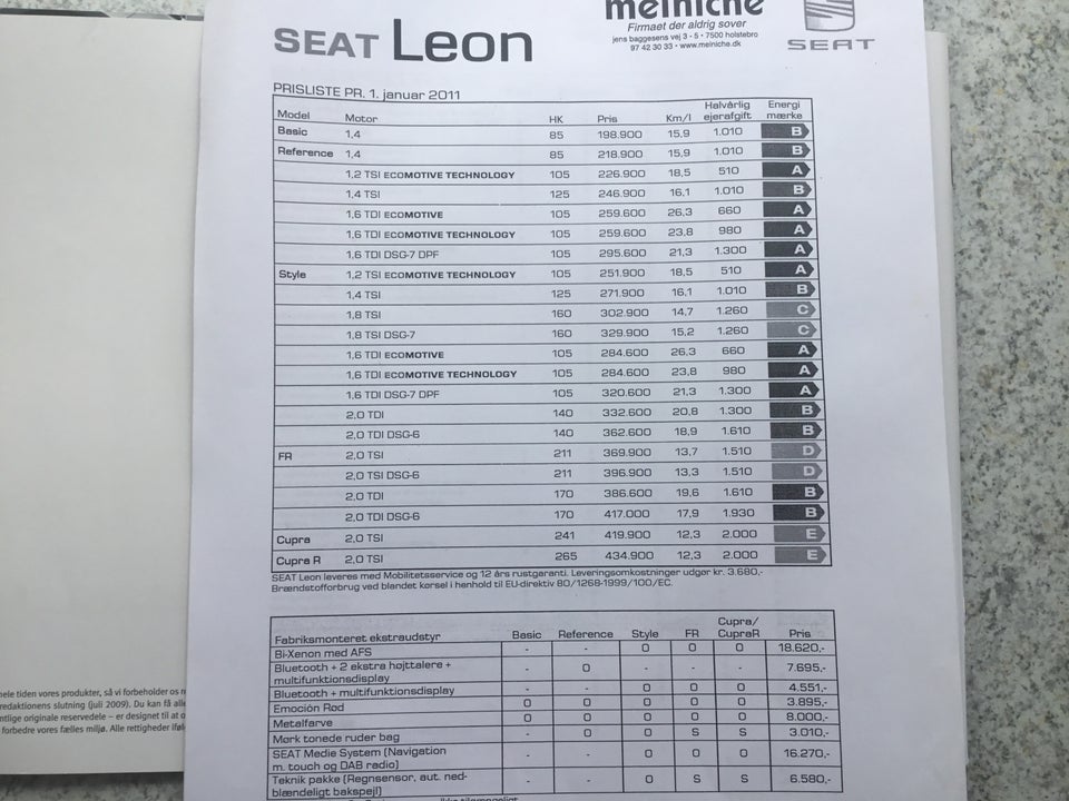 Seat Leon, Seat, anden bog