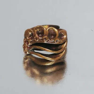 Fingerring, bronze, Vintage Hannu Ikonen Finland, Sjælden vintage Hannu Ikonen bronze ring. Justerba