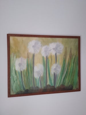 Akvarel, Katja Zitzewitz, motiv: Blomster/Have, stil: Naturalistisk, b: 68 h: 53, Akvarel "Pusteblum