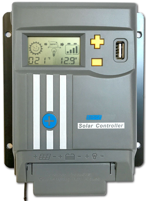 Solcelle laderegulator,12/24 volt 10A, Laderegulatoren har MPP tracker der optimerer output fra solc