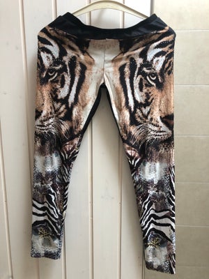 Leggings, Safari Leggings, str. 42,  Sort/hvid/brun,  Polyester,  Næsten som ny, Pas på klimaet og d