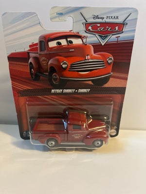 Bil, Cars Smokey 

1:55 i metal
Disney cars biler
Lynet mcqueen 
Disney Pixar
Mattel 
Cars bil
Se og