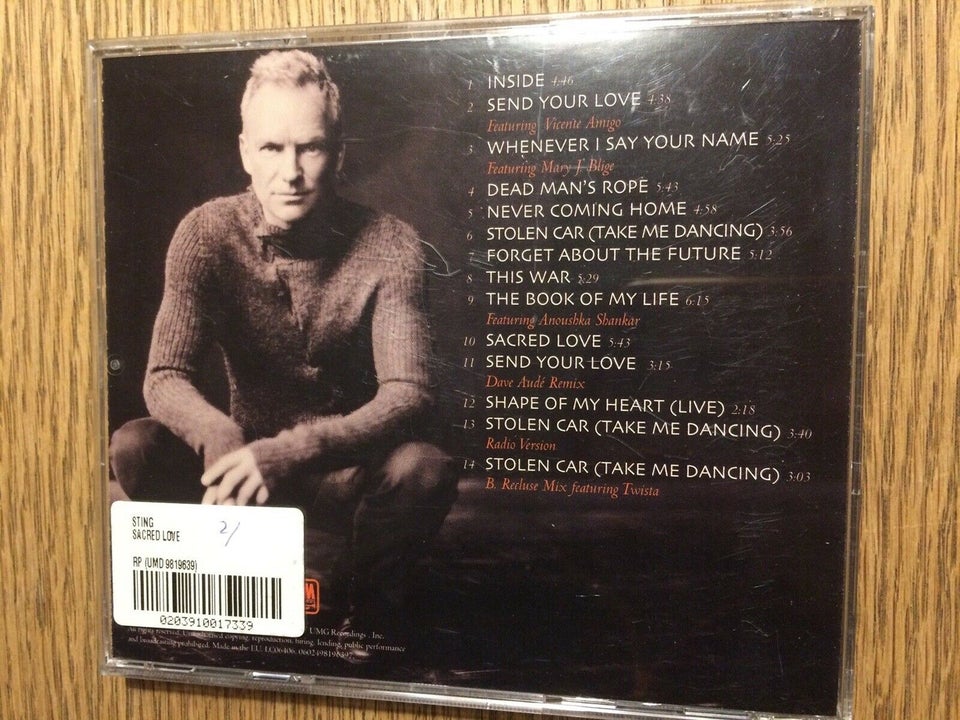 Sting: Sacred Love, pop