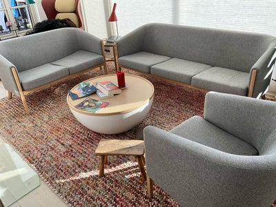 Sofagruppe, stof, anden størrelse , Dansk design, Hel sofagruppe med 3 pers., 2 pers. og sofastol. S