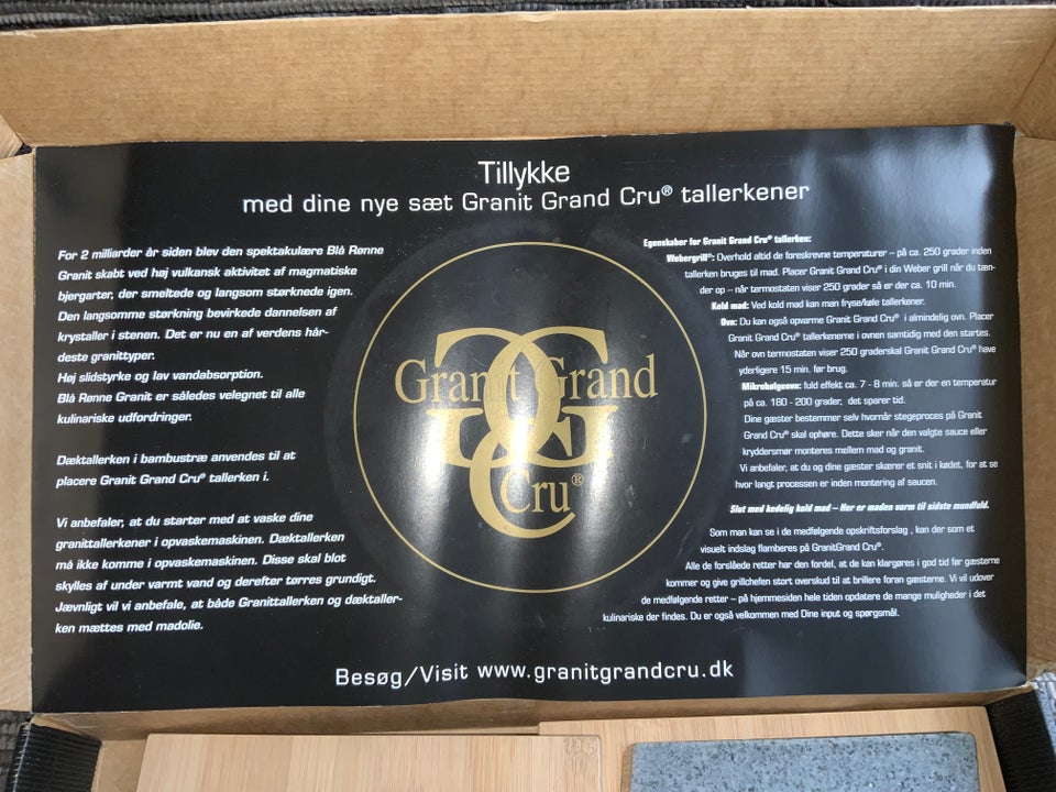 Stentøj, 4 Granit tallerkner, GRAND CRU