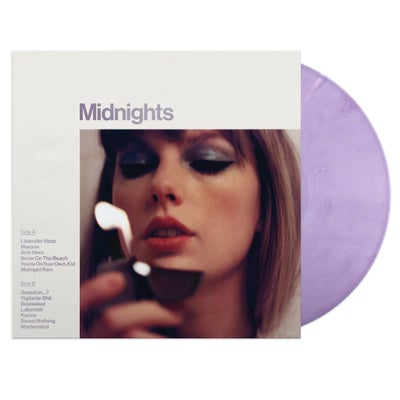 LP, Taylor Swift, Midnights, Pop, Lavendel Midnights vinyl INKLUDERER IKKE HITS DIFFERENT. Købt i Ur