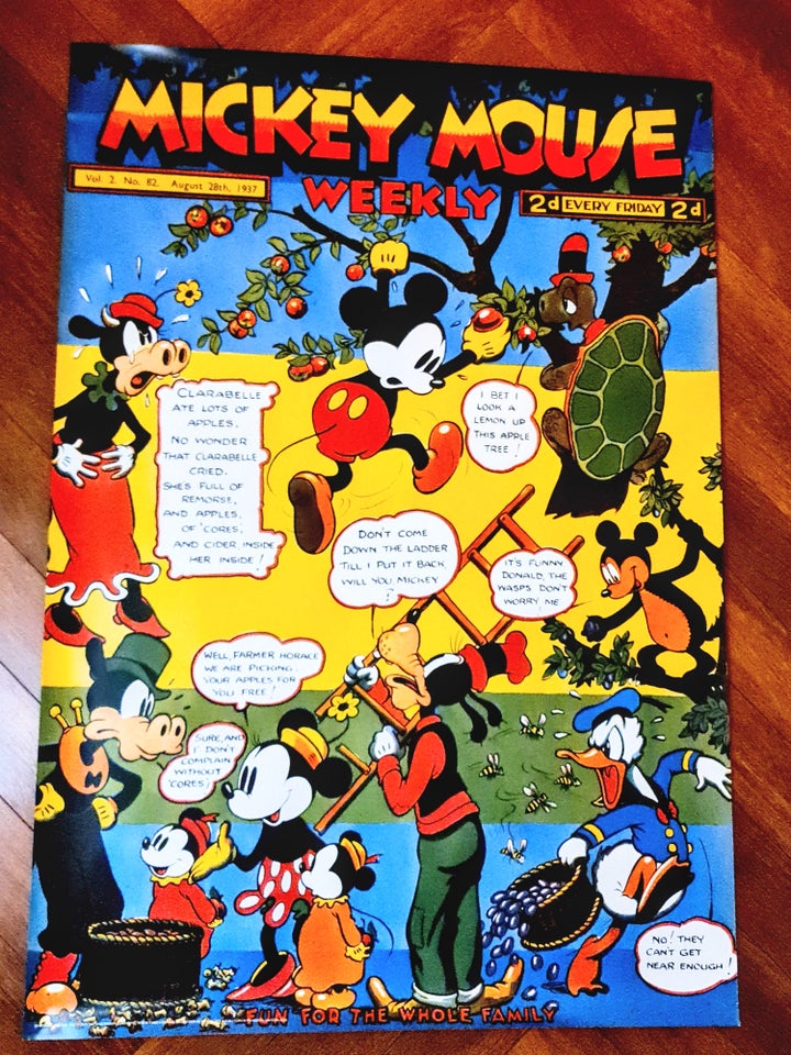 Retro/vintage Plakat, Disney, motiv: Reklame for Mickey