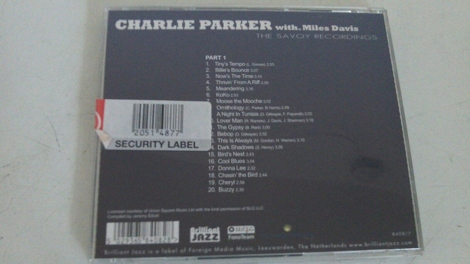 Charlie Parker with Miles Davis: The Savoy Recordings, jazz