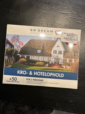 Kro og hotel ophold fra go Dream sælges da vi ikke får det brugt, det har en nypris på 1199, sælges 