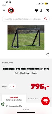 Fodboldmål, Homegoal Pro Mini, Næsten helt nye.
Står flot

2 stk