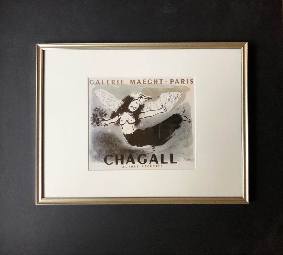 Indrammet Chagall-billede, Chagall, b: 32 h: 42
