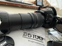 Nikon D5100, spejlrefleks, 28-300 x optisk zoom