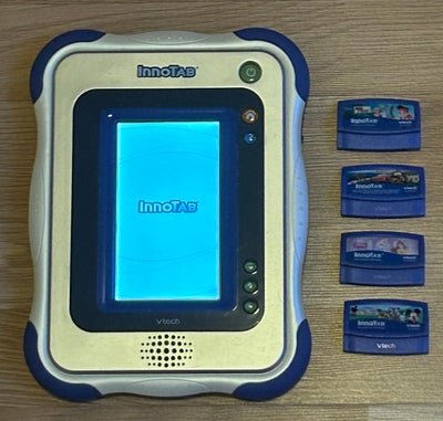 Andet, Børne tablet, V-tech innotab, V-tech innotab med 4 spil. 
Læringstablet, kører på batterier. 