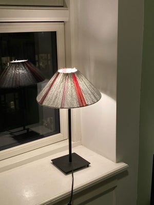 Lampe, Unique table lamp in the style of Hay bonbon shade - DIY hand woven from cotton and wool, I s