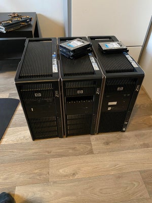 HP, HP Z800 Workstation, 2,8 Ghz, 24 GB ram, 4000 GB harddisk, Rimelig, Jeg sælger hermed mine 3x HP