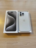 iPhone 15 Pro Max, 256 GB, hvid
